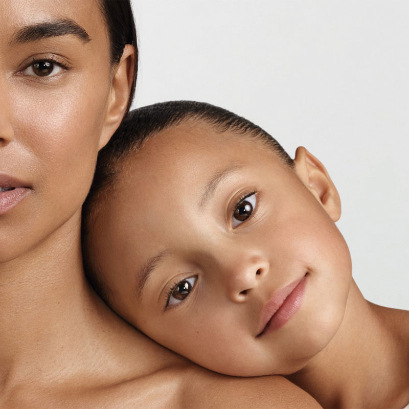 Woman and little girl