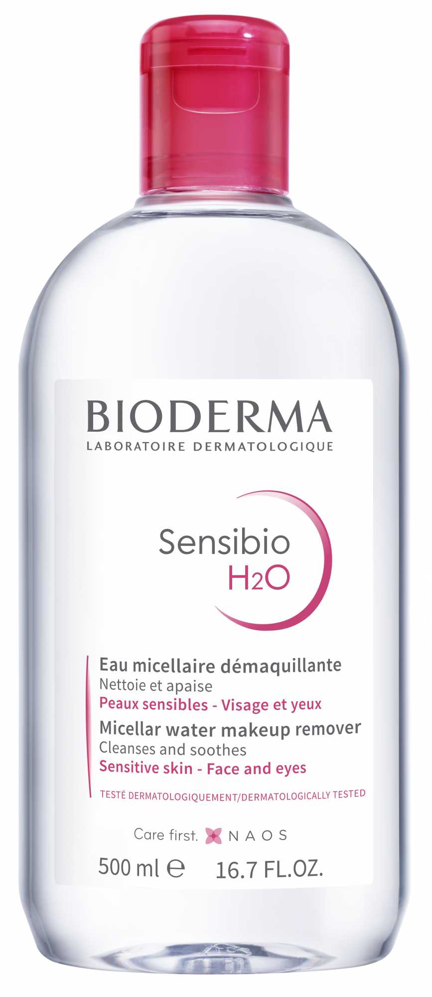 Agua Micelar Bioderma Sensibio H2O Frasco X 500mL - Farmacias Cruz Verde