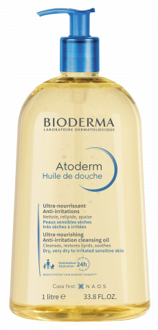 Foto del producto BIODERMA, Aceite limpiador Atoderm 1L, limpiador para pieles sensibles secas a muy secas, jabón corporal