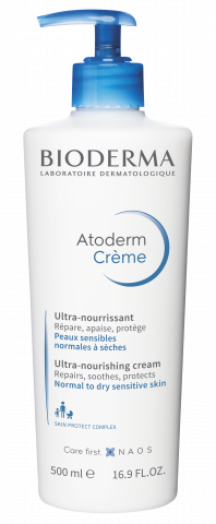 BIODERMA product photo, Atoderm Cream 500ml, body and face moisturizing cream for dry sensitive skin