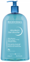 BIODERMA product photo, Atoderm Shower Gel 1L, cleanser for normal to dry sensitive skin, body wash