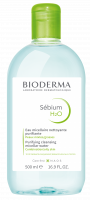 Foto del producto BIODERMA, Sebium H2O 500ml, desmaquillaje limpiador agua micelar, piel combinada a grasa