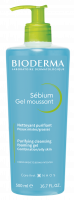BIODERMA product photo, Sebium Foaming Gel 500ml, cleansing purifying face wash, combination to oily skin